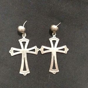 Sterling Silver Cross earrings